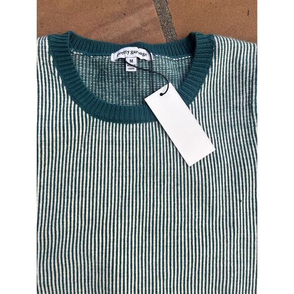 Pretty Garbage Knit Set Flared Pants and Crop Top Green ES NWT Medium - Picture 2 of 3